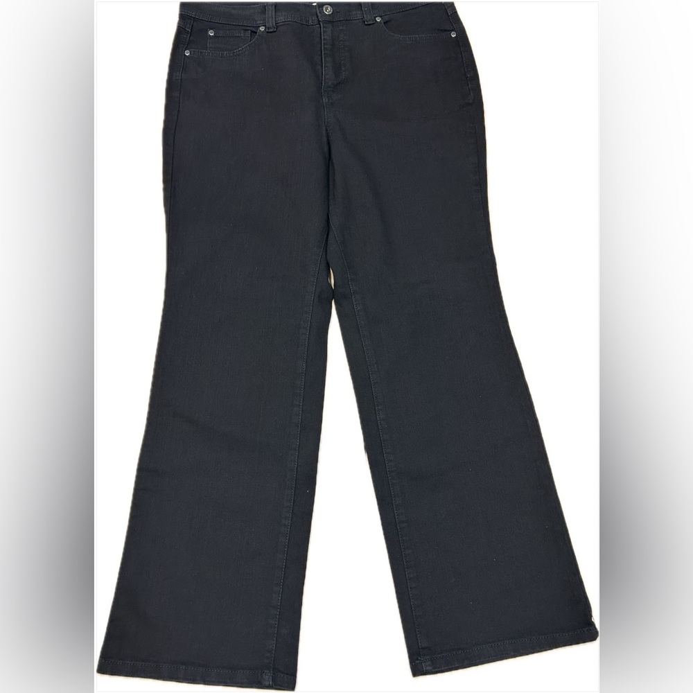 Wide Leg Black Jeans | Size 16